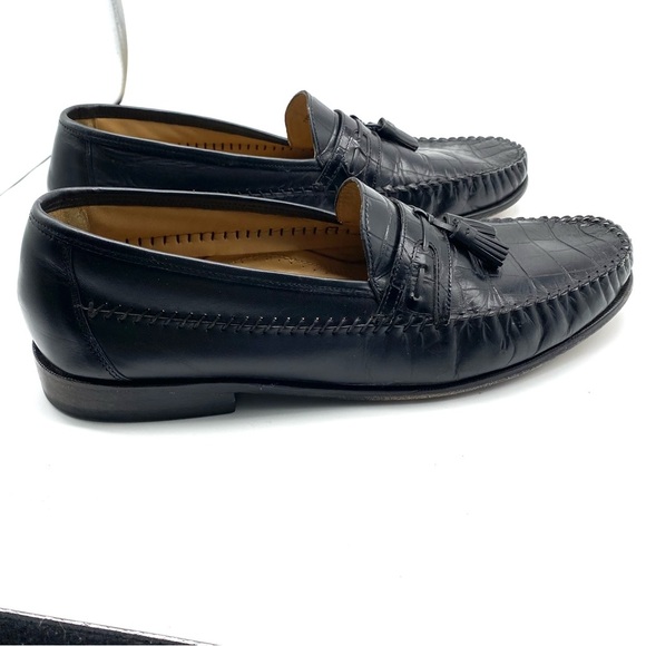 Florsheim Loafers Pisa tassel crocodile black SZ 13. main image 5